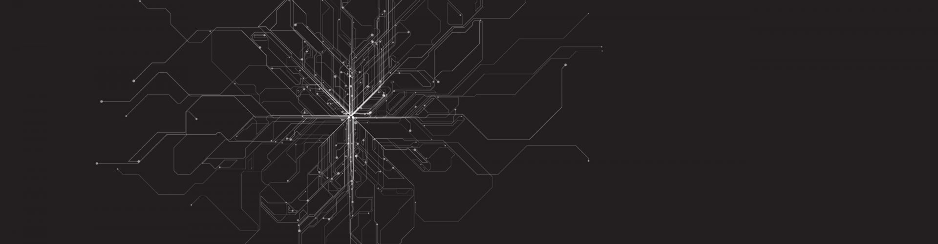 Expansion of Cyber life. Vector AI neuron network. Small particles defined motion. Organic geometric growth of tentacles. Space colonization. Burst, explosion backdrop